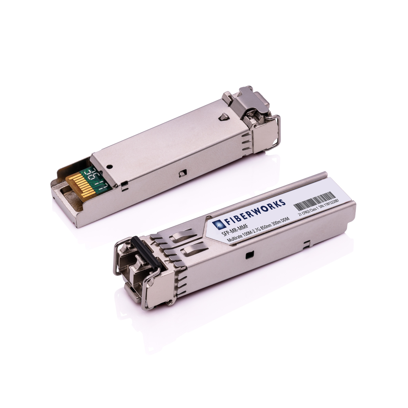 SFP-MR-MMF Fiberworks AS  SFP, Multirate 100M-2.7G, DDM, 300m 850nm, 8dB, MM
