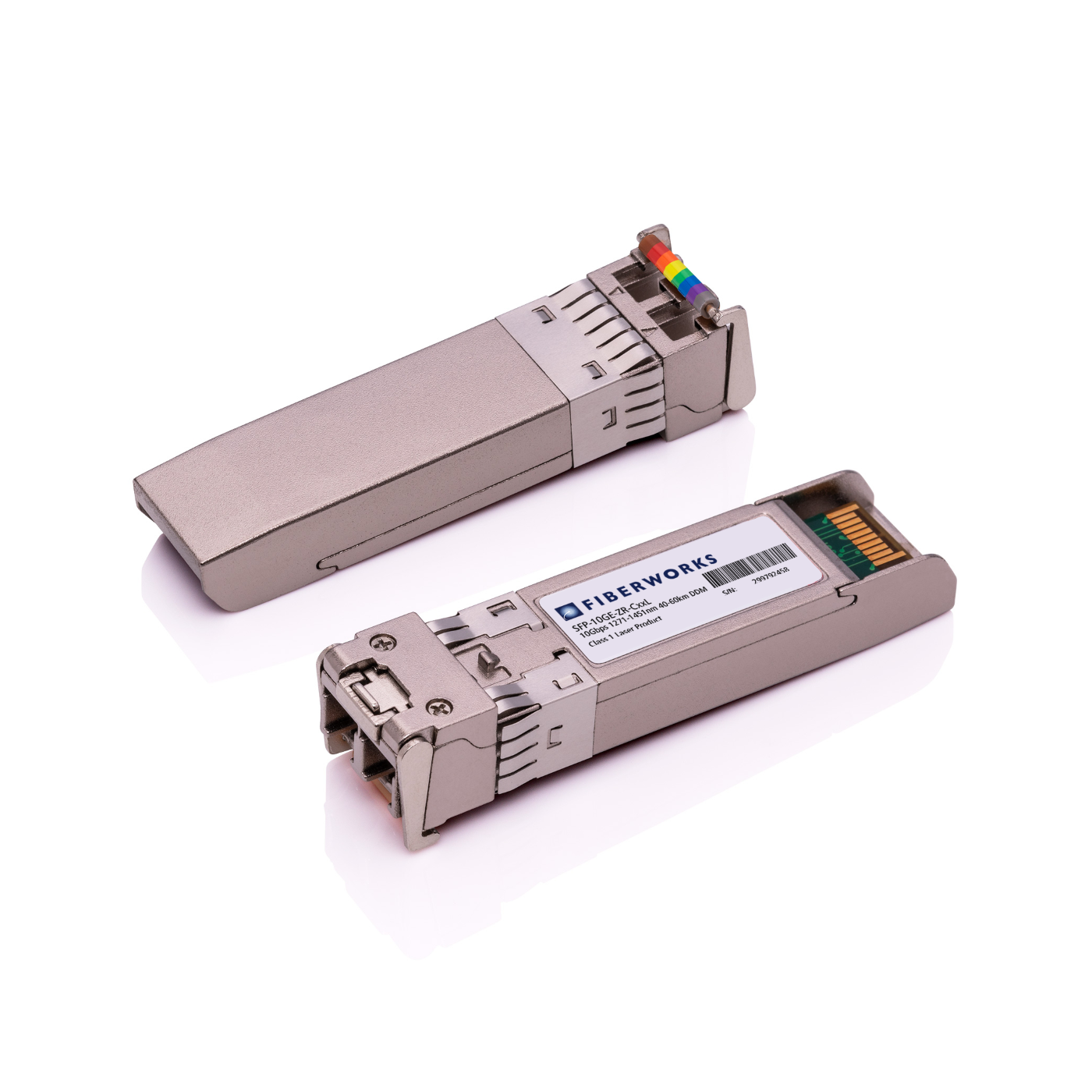 SFP-10GE-ZR-CxxL Fiberworks AS  SFP+, 10GBase-LR, DDM, 30-60km CWDM 1271nm-1451nm, 18-23dB, SM