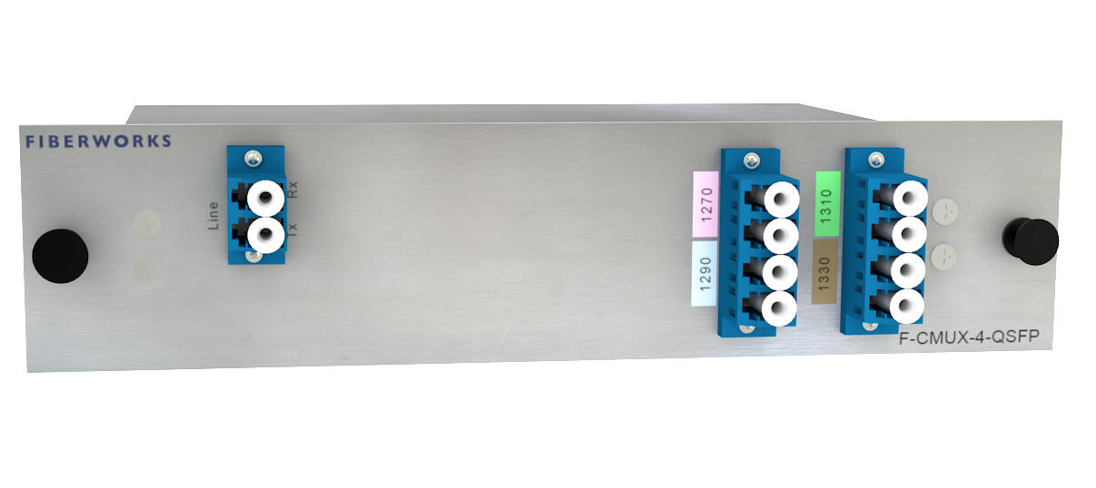 F-CMUX-4-QSFP2733-LU Fiberworks AS  Fiberworks 4 ch. CWDM Mux+Demux for QSFP Low band 1270 - 1330 nm, LC/UPC