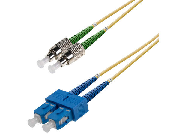 Snor SM DPX FC/APCR-SC/UPC xx m 9/OS2 G.657.A2 2x ø2mm Gul 