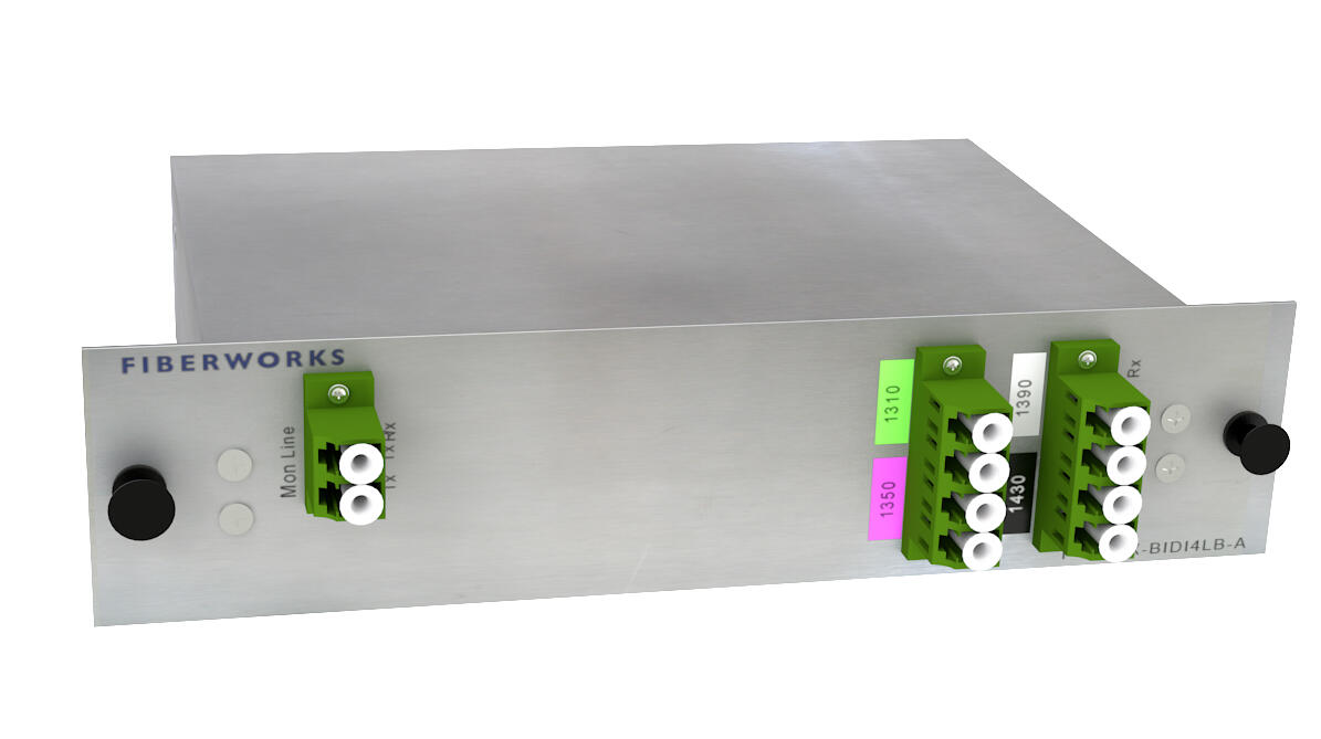 F-CMUX-BIDI4LB-A-MLA Fiberworks AS  Fiberworks 4ch. CWDM BiDi CATV Mux/Demux Low Band, Mon. port, LC/APC, A-side