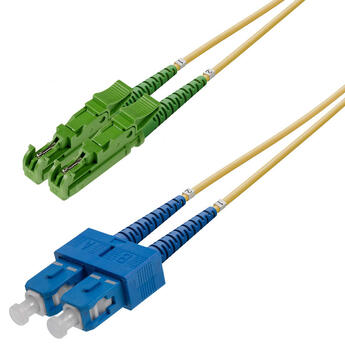 P-SM9-D2Y-E2A-SCU-xx Fiberworks AS  Patch SM DPX E2000/APC-SC/UPC xx m 9/OS2 G.657.A2 2x ø2mm Yellow