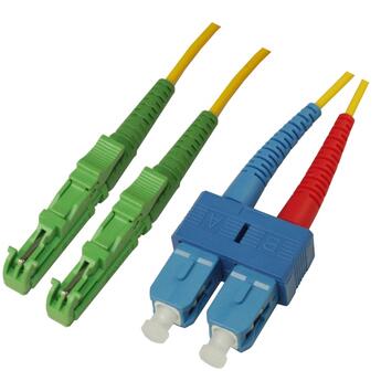 P-SM9-D2Y-E2A-SCU-xx Fiberworks AS  Patch SM DPX E2000/APC-SC/UPC xx m 9/OS2 G.657.A2 2x &#248;2mm Yellow