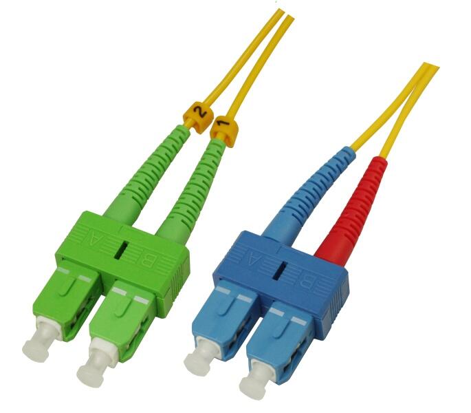 P-SM9-D3Y-SCA-SCU-xx Fiberworks AS  Patch SM DPX SC/APC-SC/UPC xx m 9/OS2 G.657.A2 2x &#248;2mm Yellow