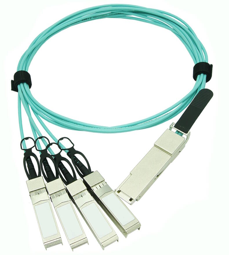 QSFP28-4SFP28A Fiberworks AS  QSFP28 to 4 SFP28 Active Optical Cable 100GBASE-SR4, AOC