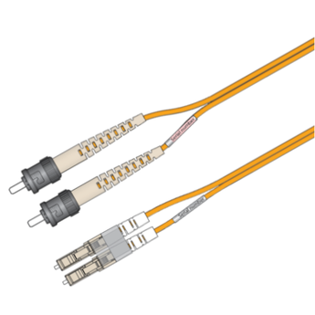 P-MM6-D2O-LCP-STP-09 Fiberworks AS  Patch MM DPX LC/PC-ST/PC 9 m 62,5/OM1 2x &#248;2mm Orange