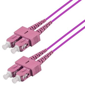 P-OM4-D2M-SCP-SCP-xx Fiberworks AS  Patch MM DPX SC/PC-SC/PC xx m 50/OM4 BIF (10G+) 2x &#248;2mm Magenta