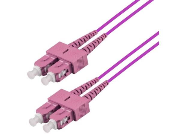 Patch MM DPX SC/PC-SC/PC xx m 50/OM4 BIF (10G+) 2x ø2mm Magenta 