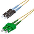 Patch SM DPX MU/UPC-SC/APC 12 m 9/OS2 G.657.A2 2x ø2mm Gul