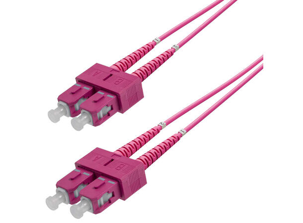 Snor MM DPX SC/PC-SC/PC xx m 50/OM4 BIF 2x ø2mm Erika Fiolett 