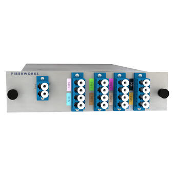 F-CMUX+8-LB2745-LGX2 Fiberworks AS  Fiberworks 8 ch. CWDM Mux+Demux, LGX2 Low band C27-C37 &amp; C43-C45, LC/UPC