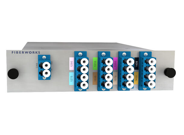 Fiberworks 8 ch. CWDM Mux+Demux, LGX2 Low band C27-C37 & C43-C45, LC/UPC 