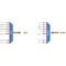 F-CMUX+8-LB2745-LGX2 Fiberworks AS  Fiberworks 8 ch. CWDM Mux+Demux, LGX2 Low band C27-C37 & C43-C45, LC/UPC