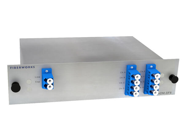 Fiberworks 8 ch. DWDM OADM Single Fiber C21-C28, "drop and continue", LC 