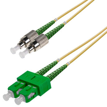 P-SM9-D3Y-SCA-FCA-xx Fiberworks AS  Snor SM DPX SC/APC-FC/APCR xx m 9/OS2 G.657.A2 2x ø2mm Gul