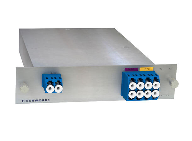 Fiberworks 4ch. CWDM BiDi Mux/Demux LGX3 Single fiber, LC/UPC, A-side 