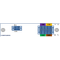 F-CMUX-BIDI4-A-LGX3 Fiberworks AS  Fiberworks 4ch. CWDM BiDi Mux/Demux LGX3 Single fiber, LC/UPC, A-side