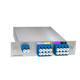 Fiberworks 8 ch. CWDM Mux+Demux, LGX3 Low band C27-C37 & C43-C45, LC/UPC