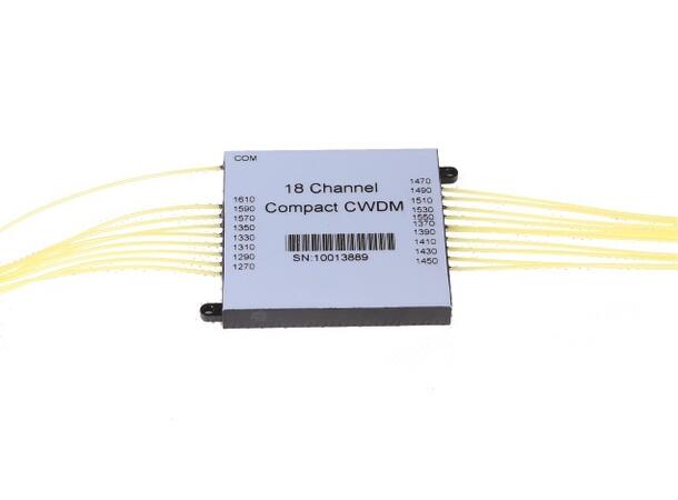 Fiberworks compact 18 ch. CWDM Mux/Demux C27-C61, 900µm fibers with LC/UPC conn.