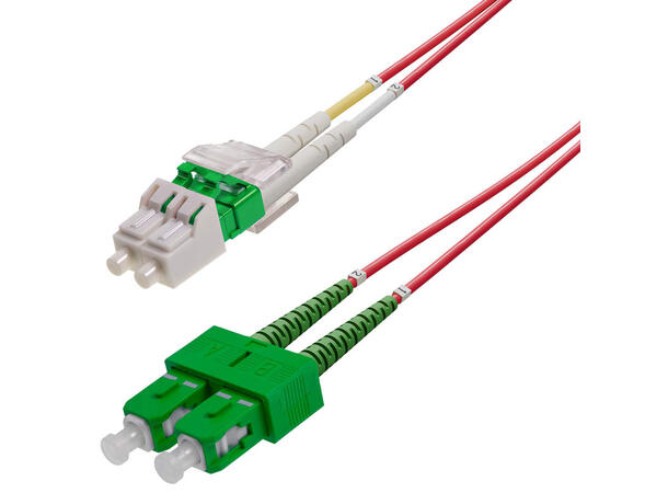 Patch SM DPX LC/APC-SC/APC 5 m 9/OS2 G.657.A2 2x ø2mm Red 