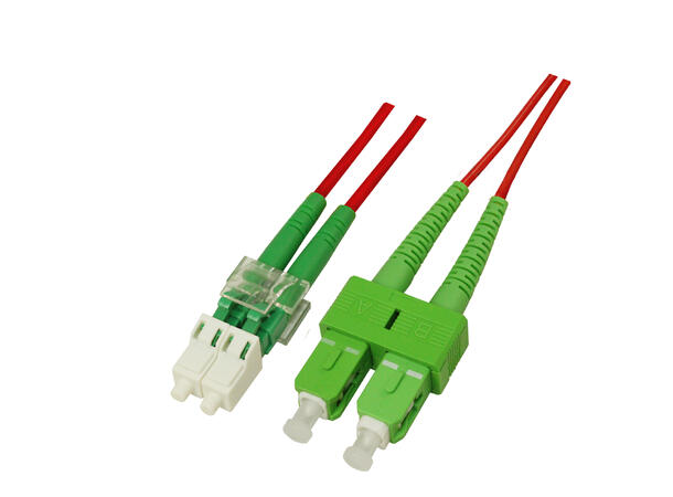 Patch SM DPX LC/APC-SC/APC 5 m 9/OS2 G.657.A2 2x ø2mm Red 