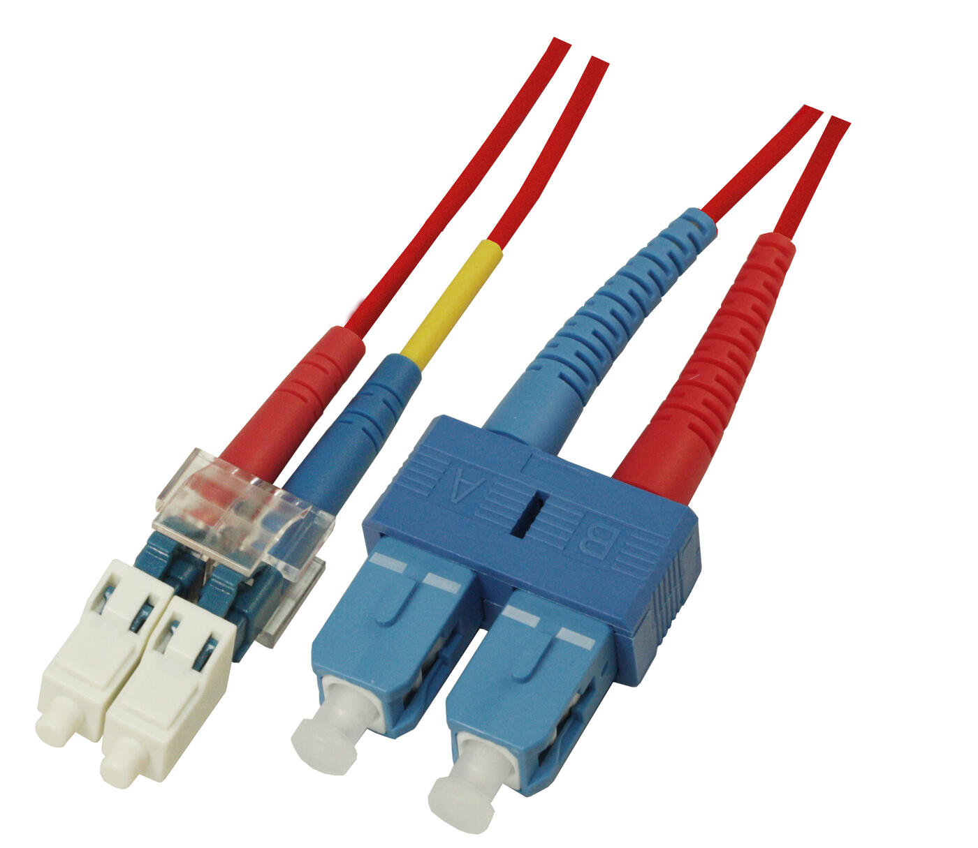 P-SM9-D2R-LCU-SCU-05 Fiberworks AS  Patch SM DPX LC/UPC-SC/UPC 5 m 9/OS2 G.657.A2 2x &#248;2mm Red
