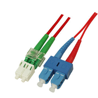 P-SM9-D2R-LCA-SCU-xx Fiberworks AS  Patch SM DPX LC/APC-SC/UPC xx m 9/OS2 G.657.A2 2x &#248;2mm Red