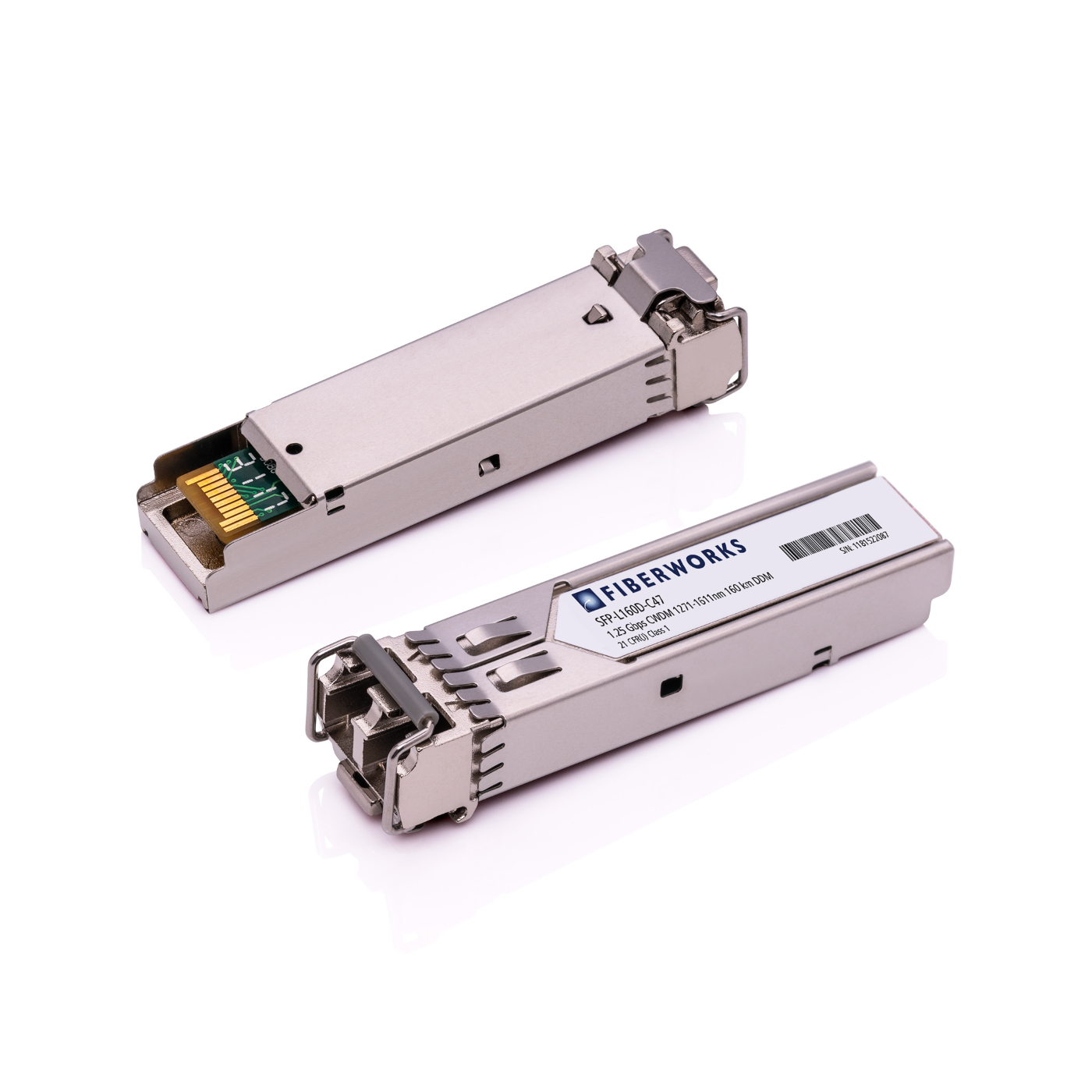 SFP-L160D-C47-H3 Fiberworks AS  SFP, 1.25 Gbps GigE, DDM, 160km CWDM 1471 nm, 37dB, SM/MM, H3C