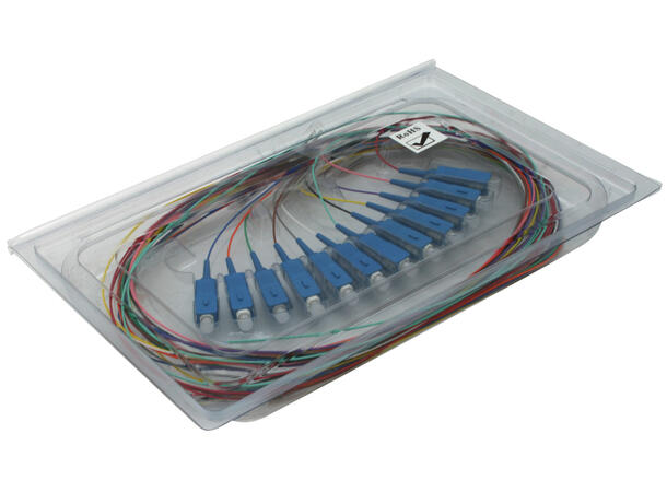 Pigtail SM SC/UPC 12-color, 1,5 m 9/OS2 G.657.A2, 900µm tight buffer 