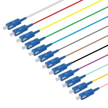PT-SM9-T9X-SCU-15-BP Fiberworks AS  Pigtail SM SC/UPC 12-color, 1,5 m 9/OS2 G.657.A2, 900&#181;m tight buffer