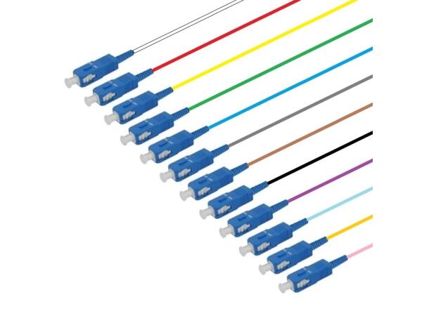 Pigtail SM SC/UPC 12-color, 1,5 m 9/OS2 G.657.A2, 900µm tight buffer 