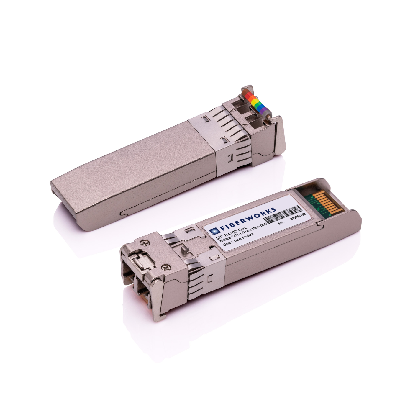 SFP28-L10D-CxxL Fiberworks AS  SFP28, 25GBASE-LR, DDM, 10km CWDM 1271-1371nm, 13dB, SM