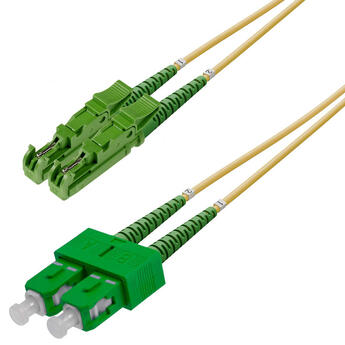 P-SM9-D2Y-E2A-SCA-xx Fiberworks AS  Patch SM DPX E2000/APC-SC/APC xx m 9/OS2 G.657.A2 2x ø2mm Yellow