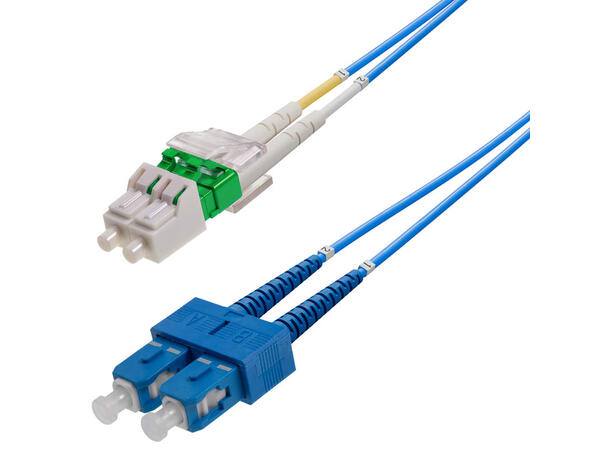 Patch SM DPX LC/APC-SC/UPC 10 m 9/OS2 G.657.A2 2x ø2mm Blue 
