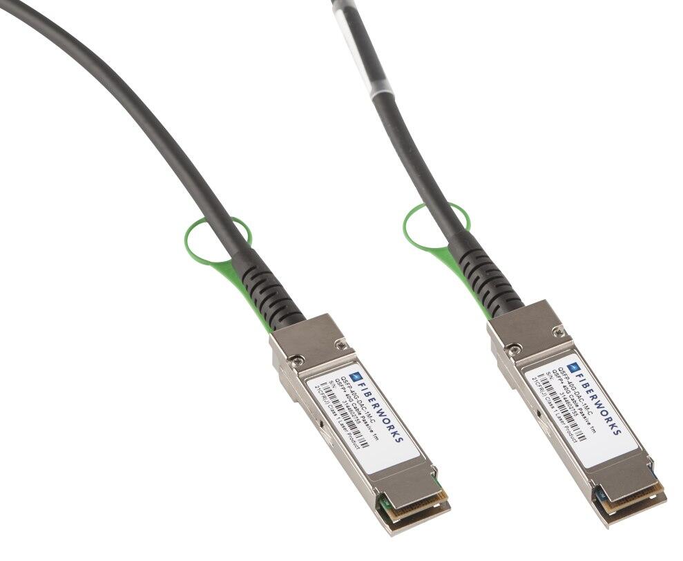 QSFP28-DAC-3M-D Fiberworks AS  QSFP28 100G Copper Twinax cable (DAC) Passive, 100GBASE-CR4, 3m, Dell