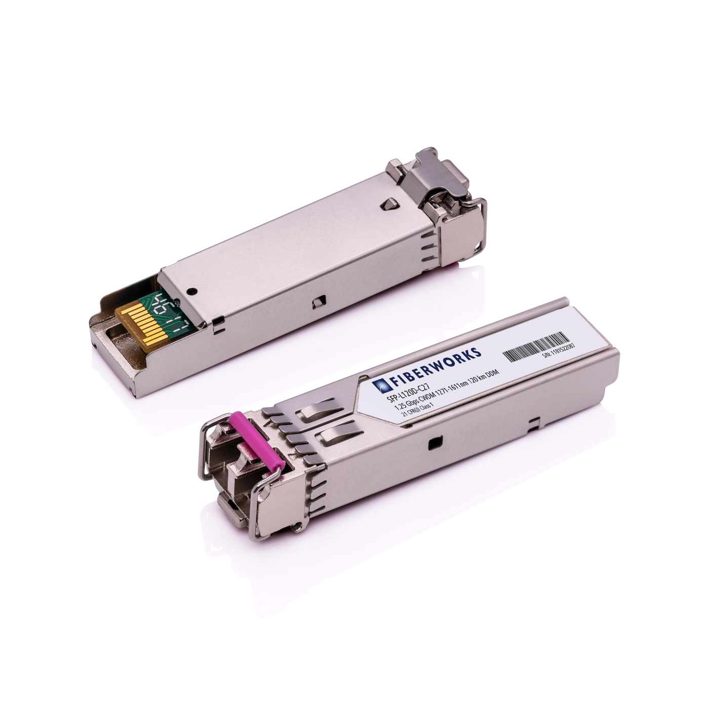 SFP-L120D-C27-EN Fiberworks AS  SFP, 1.25 Gbps GigE, DDM, 120km CWDM 1271nm, 32dB, SM/MM, Ericsson