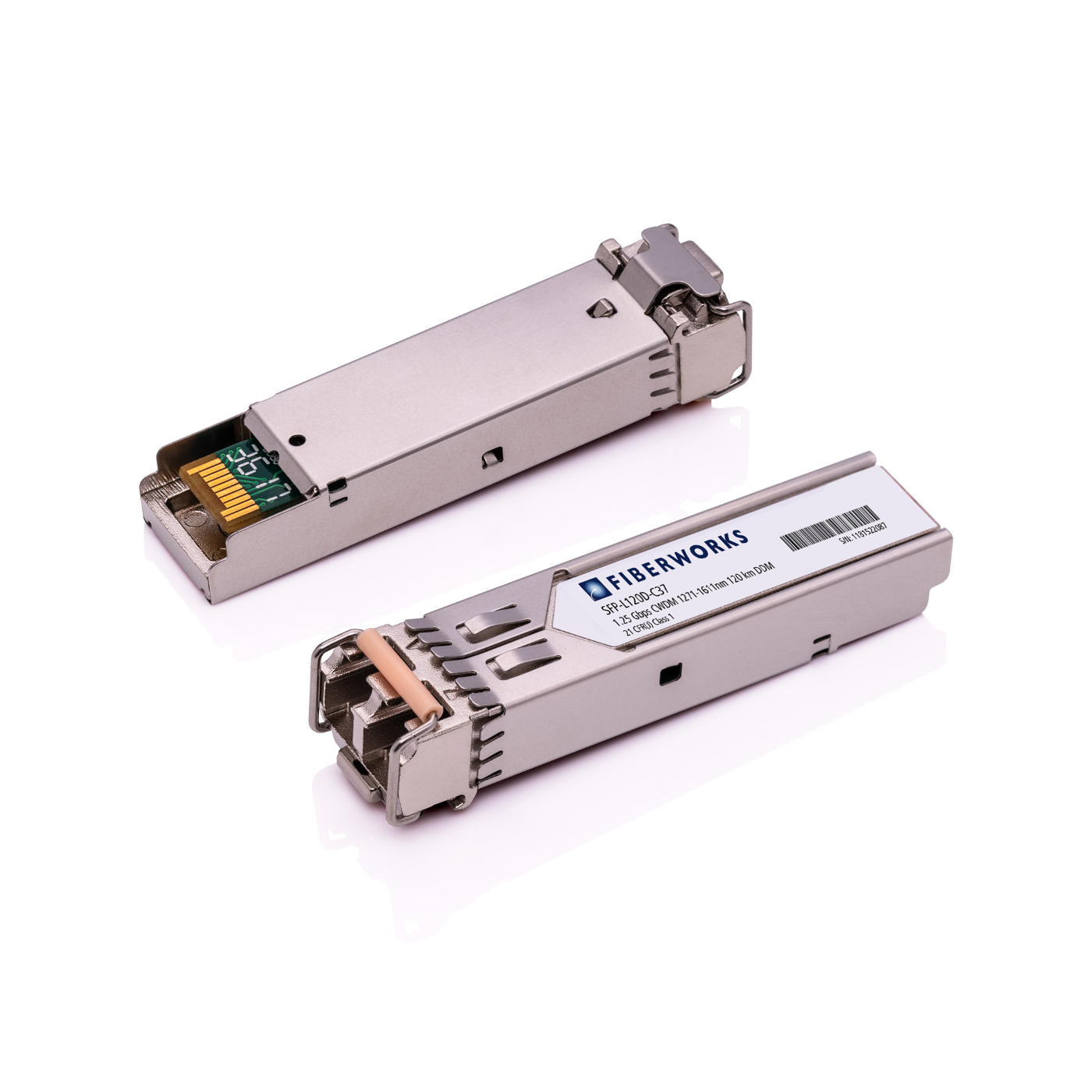 SFP-L120D-C37-EN Fiberworks AS  SFP, 1.25 Gbps GigE, DDM, 120km CWDM 1371nm, 32dB, SM/MM, Ericsson