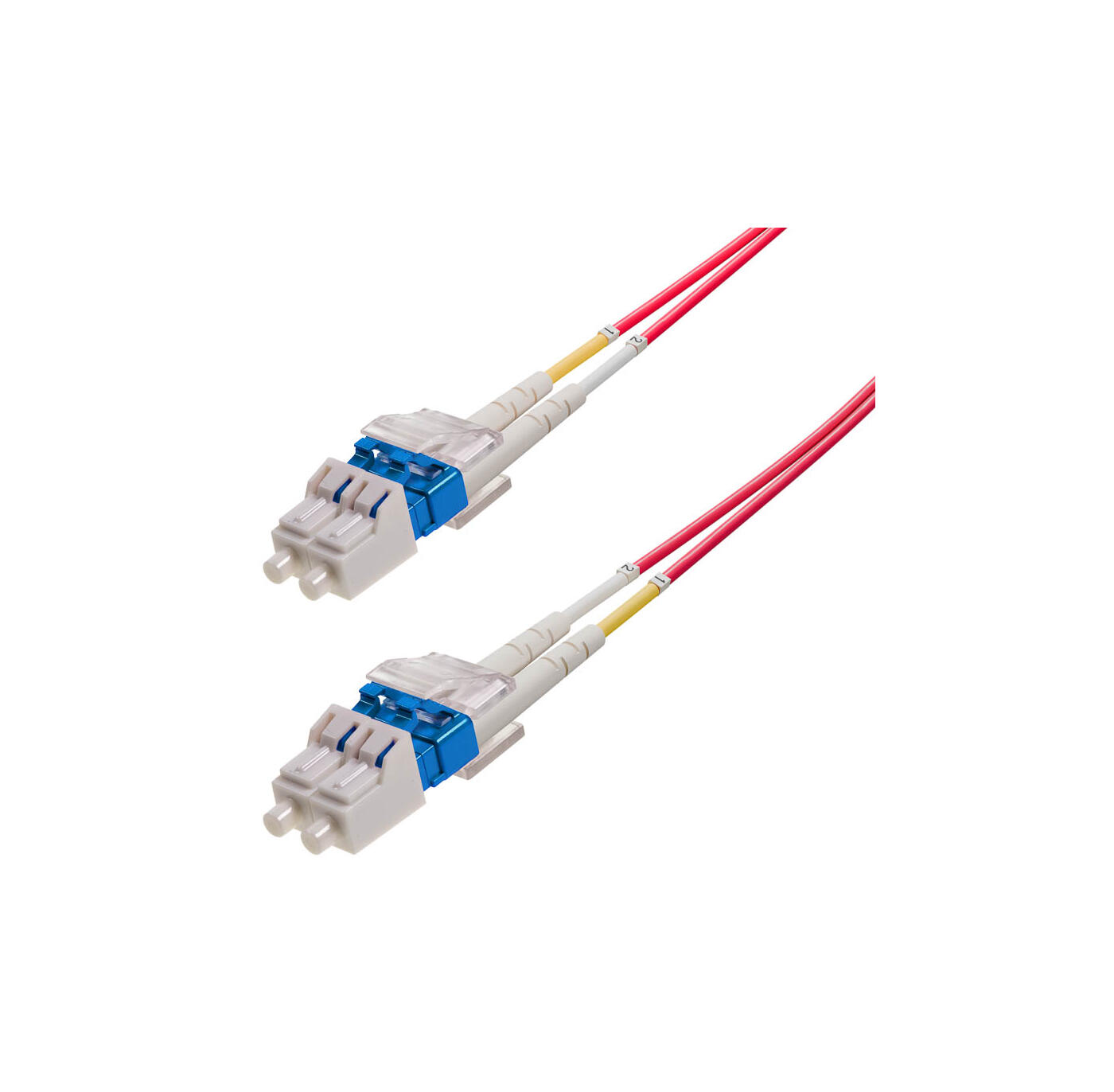 P-SM9-D2R-LCU-LCU-xx Fiberworks AS  Snor SM DPX LC/UPC-LC/UPC xx m 9/OS2 G.657.A2 2x ø2mm Rød