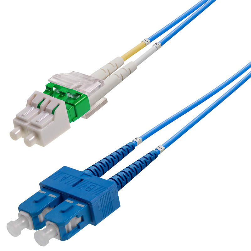P-SM9-D2B-LCA-SCU-15 Fiberworks AS  Patch SM DPX LC/APC-SC/UPC 15 m 9/OS2 G.657.A2 2x ø2mm Blue