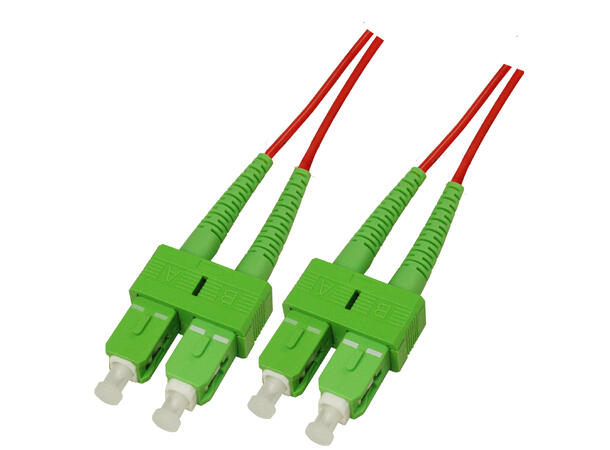 Snor SM DPX SC/APC-SC/APC xx m 9/OS2 G.657.A2 2x ø2mm Rød 