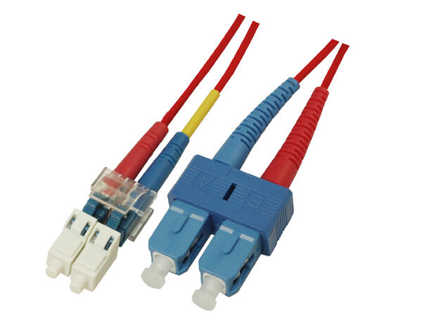 Patch SM DPX LC/UPC-SC/UPC 20 m 9/OS2 G.657.A2 2x ø2mm Red 