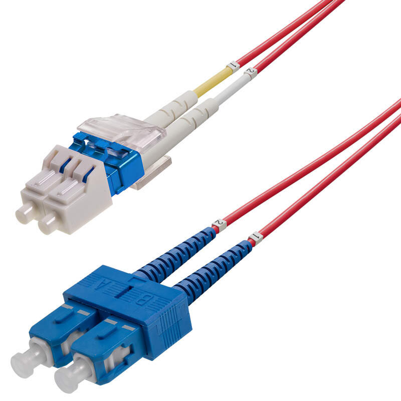 P-SM9-D2R-LCU-SCU-03 Fiberworks AS  Patch SM DPX LC/UPC-SC/UPC 3 m 9/OS2 G.657.A2 2x ø2mm Red