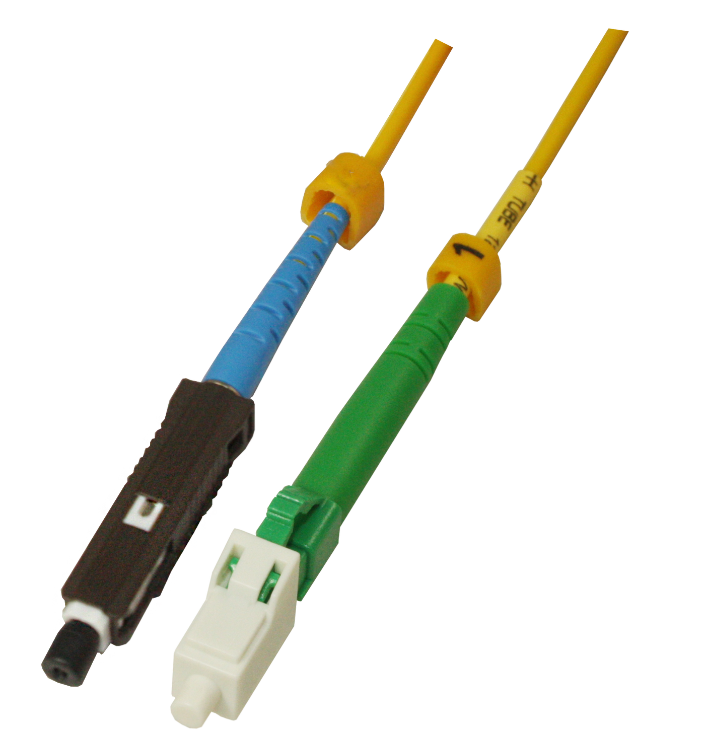 P-SM9-S2Y-MUU-LCA-xx Fiberworks AS  Snor SM SPX MU/UPC-LC/APC xx m 9/OS2 G.657.A2 &#248;2mm Gul
