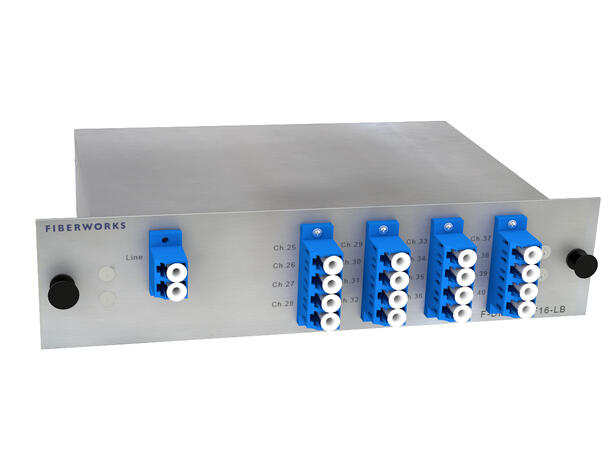 Fiberworks 16 ch. DWDM Mux/Demux, Side B ITU ch. 25-40, 100 GHz, Single fiber