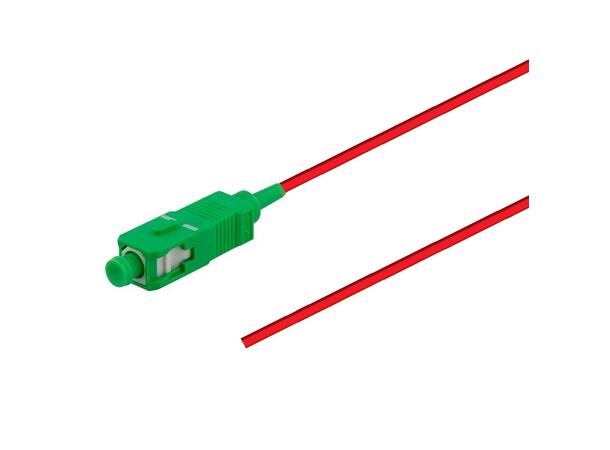 Fiberhale SM SC/APC 12-pakning, 1,5 m 9/OS2 G.657.A2, 900µm fast kledning, Rød 