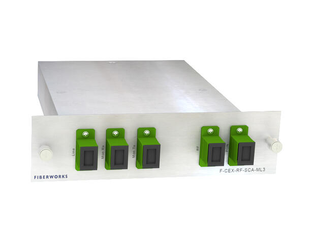 Fiberworks PON CEx mux w/mon.ports LGX3 RF + GPON/XGS-PON, SC/APC connectors 
