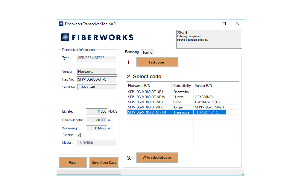 TRX-CODER-QSX-F-v3 Fiberworks AS  Fiberworks transceiverkoder QSX-F v3 for SFP/XFP/QSFP, inkl. QSFP-DD