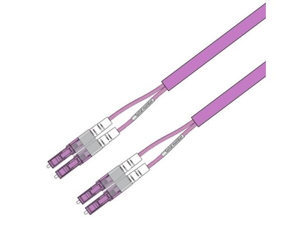 Snor MM DPX Flat LC/PC-LC/PC xx m 50/OM4 BIF 3x5mm Ruggedized magenta 