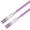P-OM4-D5M-LCP-LCP-xx Fiberworks AS  Snor MM DPX Flat LC/PC-LC/PC xx m 50/OM4 BIF 3x5mm Ruggedized magenta