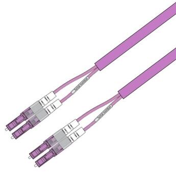 P-OM4-D5M-LCP-LCP-xx Fiberworks AS  Snor MM DPX Flat LC/PC-LC/PC xx m 50/OM4 BIF 3x5mm Ruggedized magenta